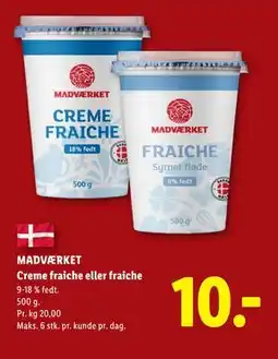 Lidl MADVÆRKET Creme fraiche eller fraiche tilbud