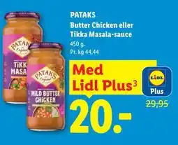 Lidl PATAKS Butter Chicken eller Tikka Masala-sauce, App-pris tilbud