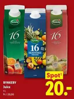 Lidl RYNKEBY Juice tilbud
