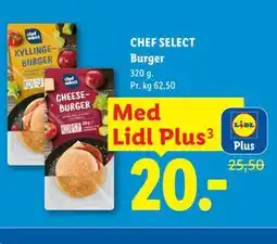 Lidl CHEF SELECT Burger, App-pris tilbud
