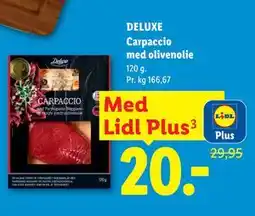 Lidl DELUXE Carpaccio med olivenolie, App-pris tilbud