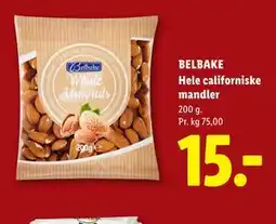 Lidl BELBAKE Hele californiske mandler tilbud
