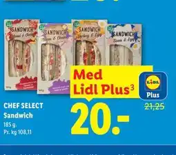 Lidl CHEF SELECT Sandwich, App-pris tilbud