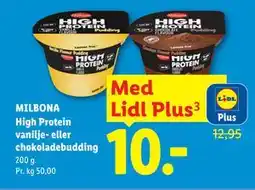 Lidl MILBONA High Protein vanilje- eller chokoladebudding, App-pris tilbud