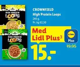 Lidl CROWNFIELD High Protein Loops, App-pris tilbud