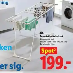Lidl W5 Tørrestativ med udtræk tilbud