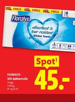 Lidl FLORALYS XXL køkkenrulle tilbud