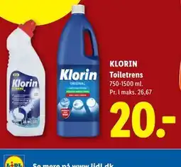 Lidl KLORIN Toiletrens tilbud