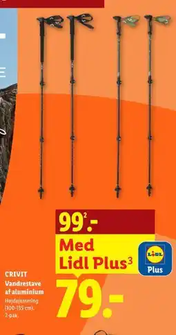 Lidl CRIVIT Vandrestave af aluminium tilbud
