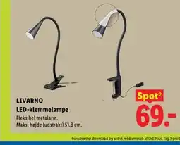 Lidl LIVARNO LED-klemmelampe tilbud