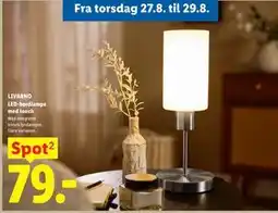 Lidl LIVARNO LED-bordlampe med touch tilbud