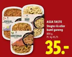 Lidl ASIA TASTE Stegte ris eller bami goreng tilbud