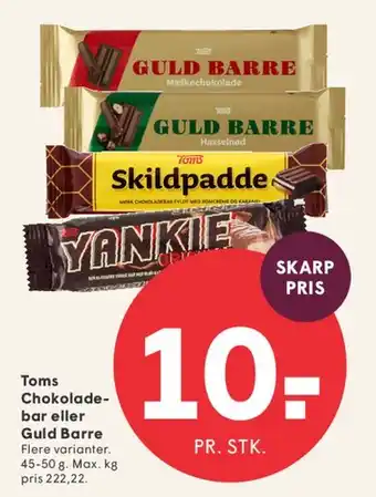Toms chokoladebar / Guld Barre