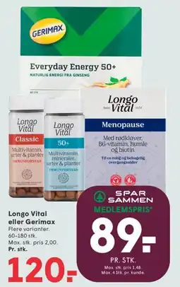 SPAR Longo Vital eller Gerimax tilbud