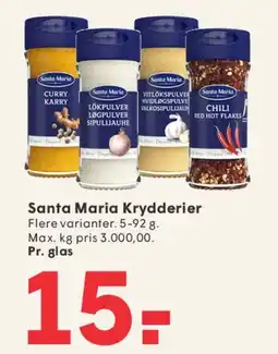 SPAR Santa Maria Krydderier tilbud