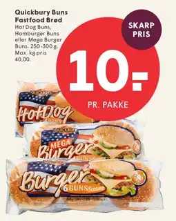 SPAR Quickbury Buns Fastfood Brød tilbud