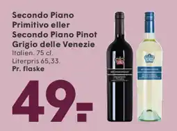 SPAR Secondo Piano Primitivo eller Secondo Piano Pinot Grigio delle Venezie tilbud