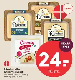 SPAR Riberhus eller Cheasy Skiveost tilbud