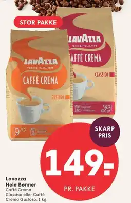 SPAR Lavazza Hele Bønner / Caffè Crema tilbud