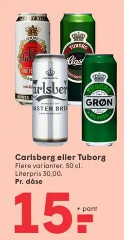 SPAR Carlsberg eller Tuborg (dåse) tilbud