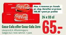 Min Købmand Coca‑Cola eller Coca‑Cola Zero (24 x 33 cl) tilbud