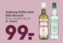 SPAR Aalborg Taffel eller Dild Akvavit tilbud