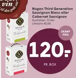 SPAR Nugan Third Generation Sauvignon Blanc eller Cabernet Sauvignon tilbud
