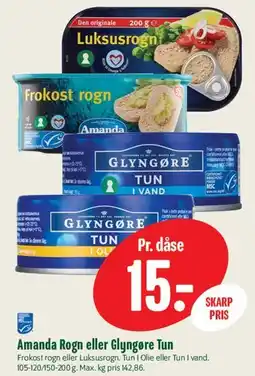 Min Købmand Amanda Rogn eller Glyngøre Tun tilbud