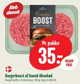 Min Købmand Burgerboost af Dansk Oksekød tilbud