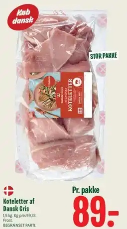 Min Købmand Koteletter af Dansk Gris tilbud