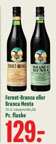 Min Købmand Fernet-Branca eller Branca Menta tilbud