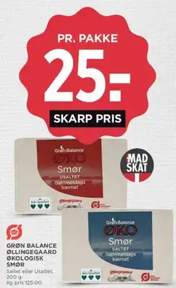 MENY Grøn Balance økologisk smør tilbud