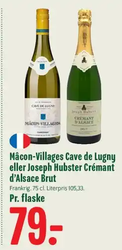 Min Købmand Mâcon-Villages / Joseph Hubster Crémant d'Alsace Brut tilbud