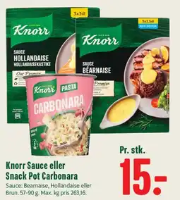 Min Købmand Knorr Sauce eller Snack Pot Carbonara tilbud