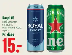 Min Købmand Royal øl tilbud