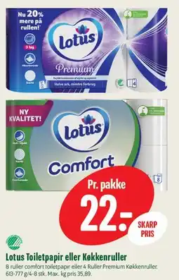 Min Købmand Lotus Toiletpapir eller Køkkenruller tilbud