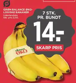 MENY Grøn Balance økologiske bananer tilbud