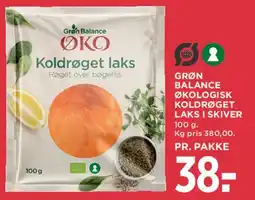 MENY Grøn Balance ØKO Koldrøget laks i skiver tilbud