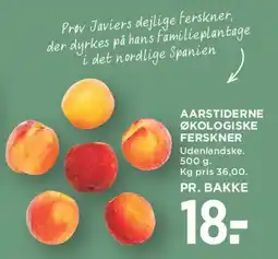MENY Aarstiderne økologiske ferskner tilbud