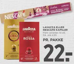 MENY Lavazza eller Nescafé kapsler tilbud