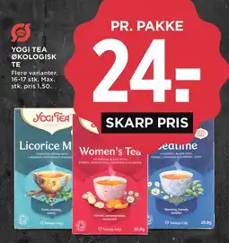 MENY YOGI TEA ØKOLOGISK TE tilbud