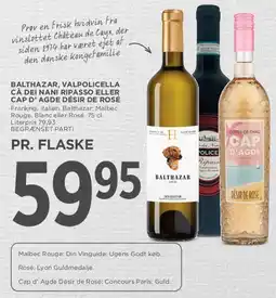 MENY Balthazar / Valpolicella / Cap d'Agde Désir de Rosé tilbud