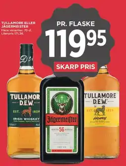 MENY Tullamore D.E.W. eller Jägermeister tilbud
