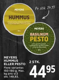 MENY Meyers hummus eller pesto tilbud