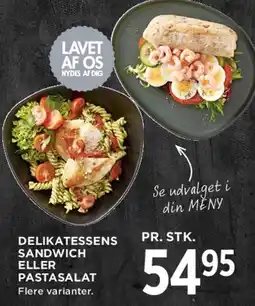 MENY Delikatessens sandwich eller pastasalat tilbud