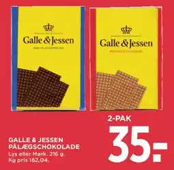 MENY Galle & Jessen pålægschokolade (2-pak) tilbud