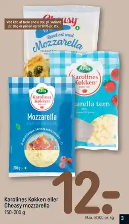REMA 1000 Karolines Køkken mozzarella tilbud