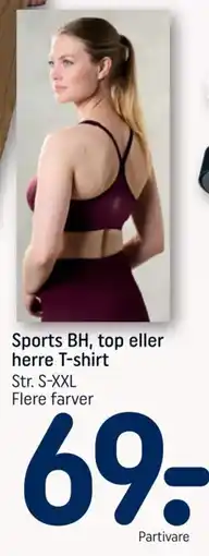 REMA 1000 Sports BH, top eller herre T-shirt tilbud
