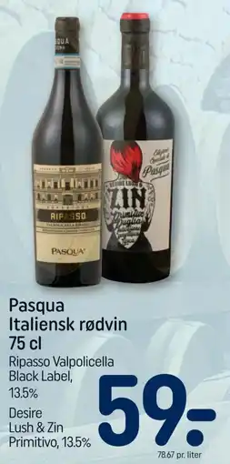 REMA 1000 Pasqua Italiensk rødvin tilbud