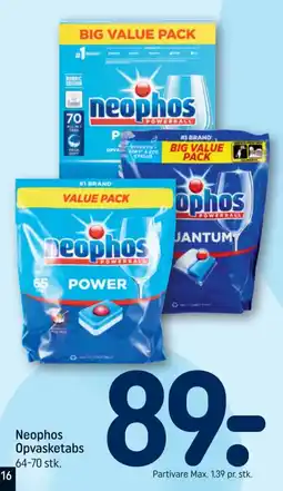 REMA 1000 Neophos Opvasketabs tilbud